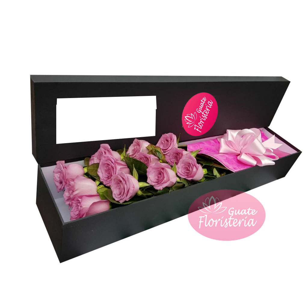 Rosas Rosa en caja – Floristerías Guate