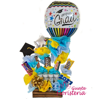 Arreglos de globos y chocolates