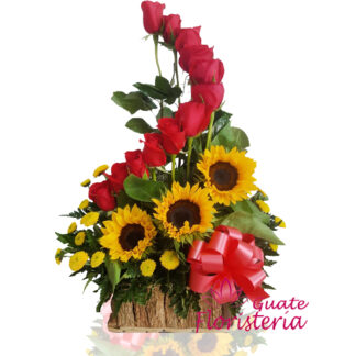 Arreglos florales de rosas y Girasoles – Floristerías Guate